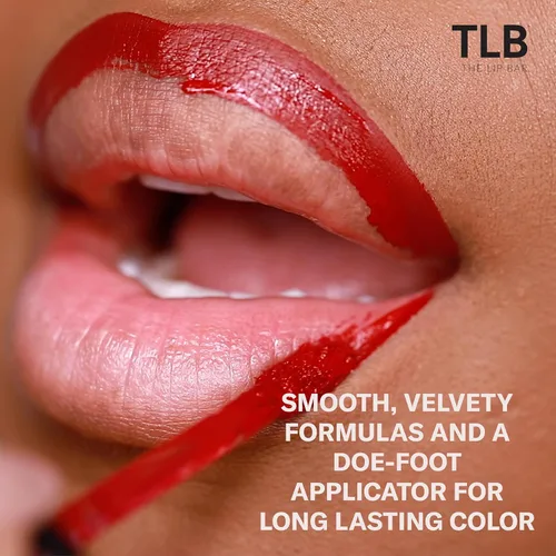 Miniatura 3 de The Lip Bar - Lápiz labial líquido mate sin parar, Volver a lo negro (negro) - Alto pigmento - Una pasada - De larga duración - Aceite de jojoba