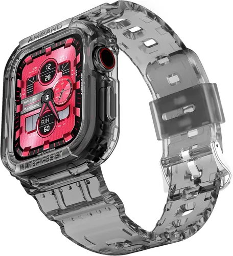 Miniatura 36 de amBand E1 Sport Case Band for Apple Watch Ultra 3/2/1 & SE 3/2/1 & Series 11 10 9 8 7 6 5 4 3 49mm 46mm 45mm 44mm 42mm 41mm 40mm 38mm, Shockproof &