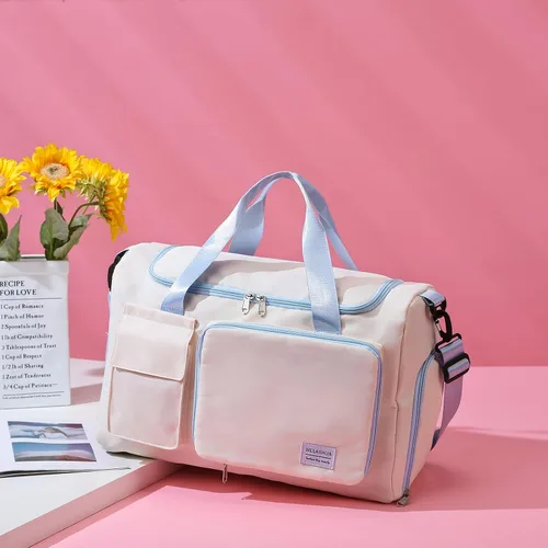 Miniatura 321 de Pequeña bolsa de gimnasio para mujer, bolsa de viaje con compartimento para zapatos