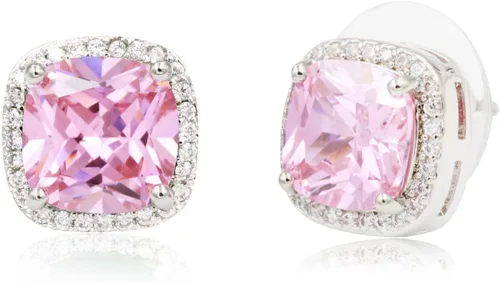 Miniatura 4 de Pendientes cuadrados de corte princesa micro pavimentado AAA CZ joyería boda nupcial para mujeres