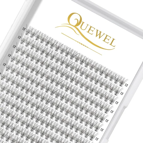 Miniatura 48 de QUEWEL Kit de extensión de pestañas DIY, racimos de pestañas 3D con 280 piezas, racimos de pestañas mixtas de 10-16 mm (30+40+50D), pinzas