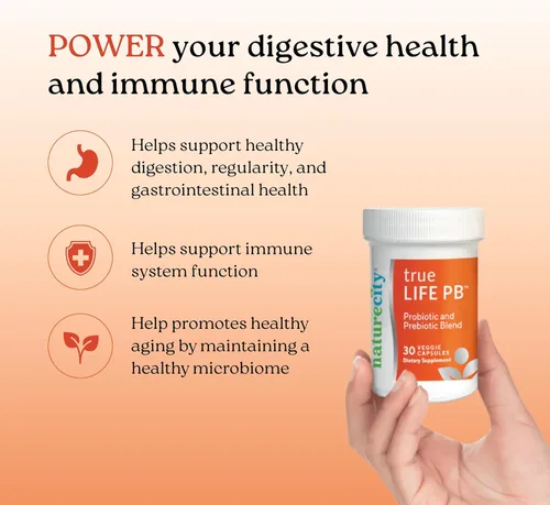 Miniatura 3 de NatureCity True-Life-PB - Mezcla de prebióticos y probióticos para mujeres y hombres, suplementos digestivos para la salud intestinal para mujeres