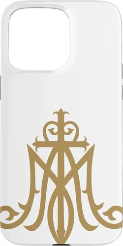 Miniatura 30 de Funda católica con monograma para iPhone 15 Virgin Mary Insignia Ave Maria