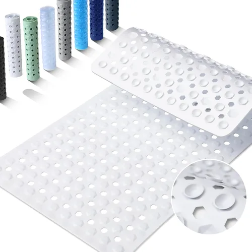 Miniatura 14 de Yimobra Tapete Cuadrado Antideslizante para Piso de Ducha, 21"x21" Tapete para Bañera Lavable a Máquina, Suave para los Pies, Tapete de Baño
