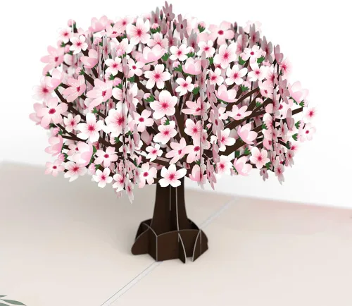 Lovepop Tarjeta del día de la madre para abuela, tarjeta emergente de flor de cerezo, 5 x 7, tarjeta pensativa para abuela, flores emergentes