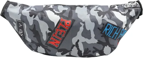 Miniatura 4 de AIBEARTY Riñonera para niños, pequeña, de camuflaje, con correa ajustable, para correr, acampar, viajes, B gris