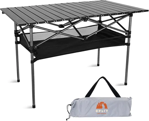 Miniatura 8 de Mesa de camping plegable Opliy, mesa portátil para 1-2 personas - Mesa plegable ligera con bolsa de transporte para camping, senderismo, picnics