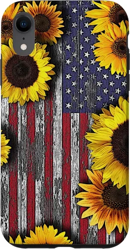 Miniatura 25 de American Flag with Sunflowers Case for iPhone 17