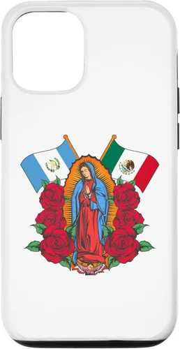 Miniatura 27 de Funda para iPhone 13 Pro Max Virgen de Guadalupe con bandera de Guatemala y México