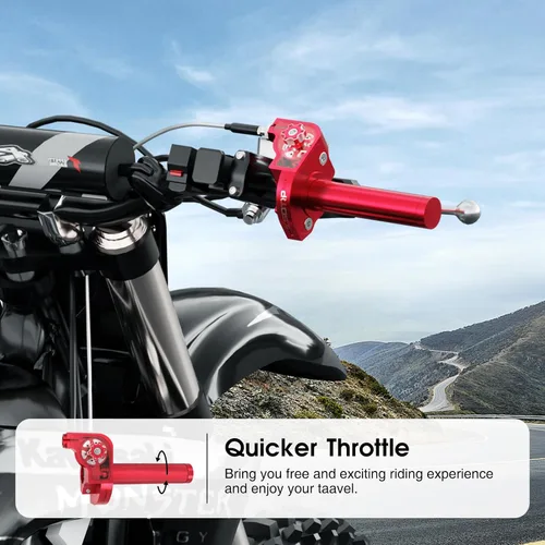 Miniatura 6 de Throttle Grip Throttle Cable Motorcycle 22mm Universal CNC Aluminum Accelerator Throttle Twist Grips Handlebars for KLX CR CRF EXC XR TTR CB SSR ATV