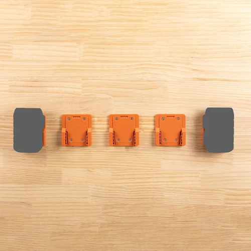 Miniatura 6 de Soporte de batería compatible con batería Ridgid de 18 V, montaje en pared, almacenamiento de batería para furgoneta de trabajo, estante, caja