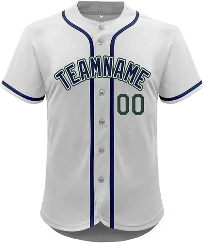 Miniatura 61 de Camiseta de béisbol de malla personalizada con botones y número de nombre cosido personalizado para hombres/mujeres/jóvenes