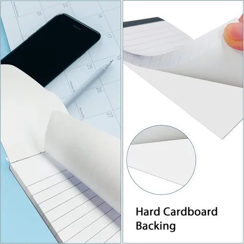 Miniatura 4 de 6 piezas de recambios para bloc de notas de 3 x 5 pulgadas, mini cuaderno de notas en blanco con 30 hojas cada bloc, papel rayado de reglas
