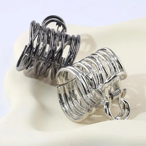 Miniatura 9 de Myhiju Pinzas de metal para el cabello, 2 pinzas de cola de caballo altas para mujer, pinzas pequeñas antideslizantes para cabello grueso