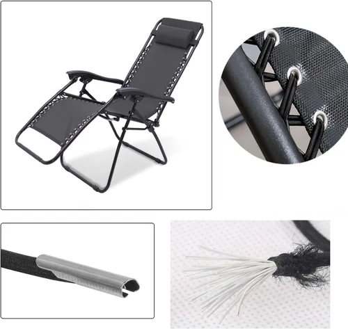 Miniatura 3 de Cables universales para silla de gravedad cero, paquete de 8 piezas de repuesto para sillas antigravedad, cordones elásticos, para silla de césped