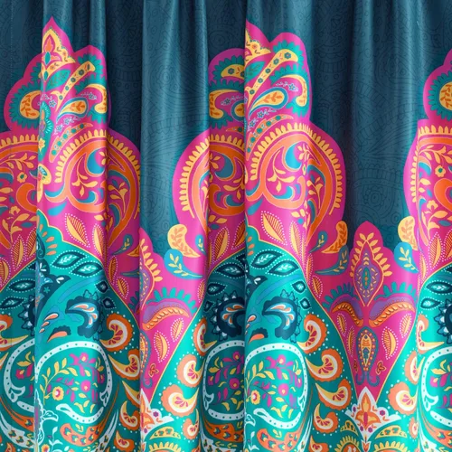Miniatura 5 de Lush Decor Paneles de cortinas bohemias con filtro de luz para ventana, par de paneles de 52 pulgadas de ancho x 63 pulgadas de largo + 2 pulgadas
