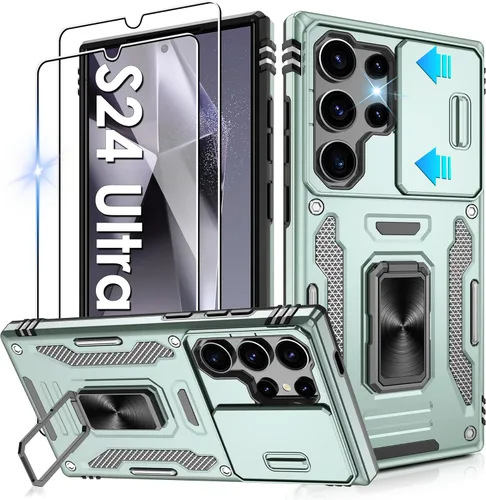 Miniatura 68 de Gritup para Samsung Galaxy S22 Funda con protectores de pantalla HD de 2 paquetes y cubierta deslizante para la cámara, protección contra caídas