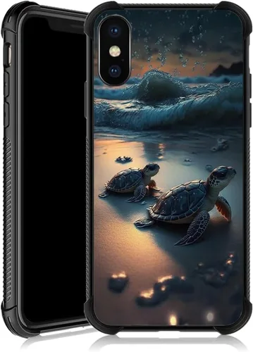 Miniatura 48 de Funda para iPhone Xs Max, diseños de girasol, estrella, cielo, cubierta trasera de cristal templado antiarañazos, esquinas reforzadas, carcasa