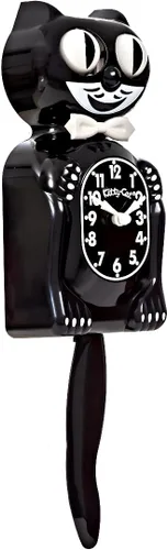 Miniatura 4 de Reloj de gatito pequeño Kit Cat Klock clásico negro (incluye batería)