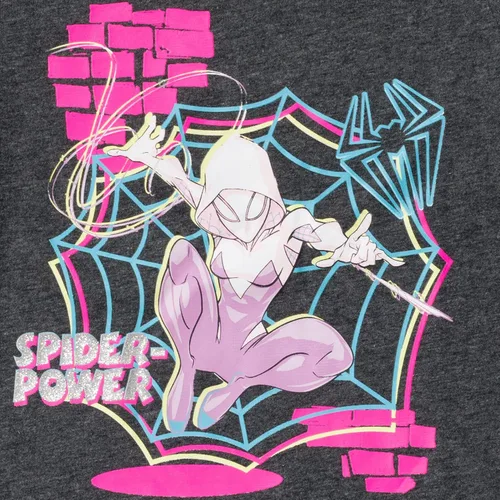Miniatura 6 de Marvel Spider-Man Spider-Gwen - Camiseta gráfica para niñas, falda de tul y diadema de 3 piezas, conjunto de 3 piezas para niños pequeños a niños