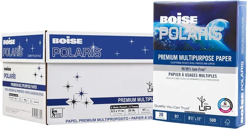 Miniatura 9 de BOISE POLARIS Papel de copia multiusos prémium Carta de 8.5 x 11 pulgadas SPLOX (caja de fácil transporte) 97 blanco brillante, 20 libras