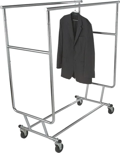 Miniatura 2 de Econoco Estante de ropa de doble brazo, estante de exhibición de ropa de 55 pulgadas de alto x 48 pulgadas de ancho, grado comercial resistente