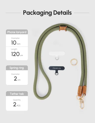 Miniatura 7 de Cordón para teléfono 1, lengüeta de amarre 2, cordón cruzado para teléfono celular, cordón de cuerda, correa ajustable universal para teléfono