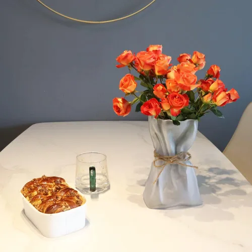 Miniatura 5 de Kaitnax Floreros de vidrio con forma irregular, florero decorativo para bodas, cenas, estanterías, decoración del hogar o regalo