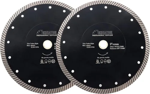 Miniatura 24 de SHDIATOOL Hoja de sierra turbo de diamante de 7 pulgadas, disco de corte súper delgado para azulejos de porcelana y cerámica, rueda de corte