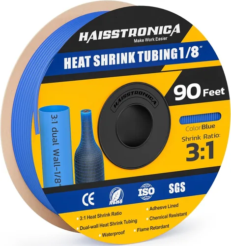 Miniatura 52 de haisstronica Tubo termorretráctil 3:1, relación de encogimiento, tubo termorretráctil de grado marino forrado con adhesivo para el hogar, automoción