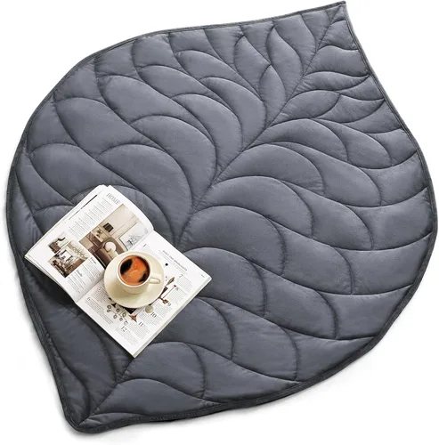 Miniatura 23 de Kaisa Manta con Peso para Adultos (5 libras, 23" x 29"), Manta de Regazo con Peso Suave Lavable a Máquina, Mantas Pequeñas Pesadas con Cuentas