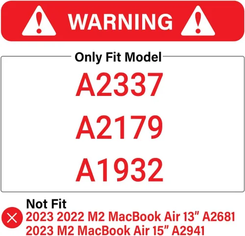Miniatura 3 de IBENZER Carcasa rígida para MacBook Air de 13 pulgadas, 2020, 2019, 2018, nueva versión A2179, A1932, carcasa rígida para Apple Mac Air 13 Retina