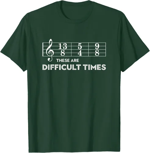 Miniatura 92 de Musician - Camiseta con texto en inglés "These are Difficult Times", talla S