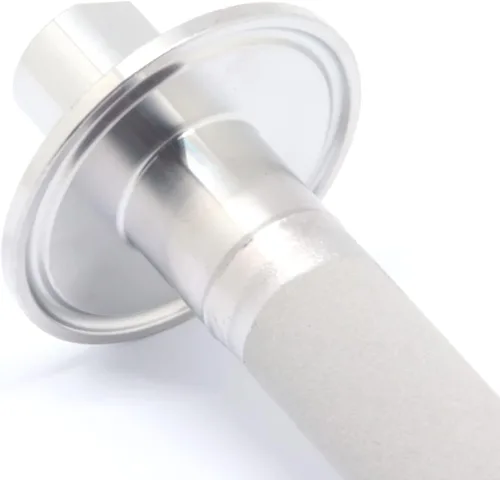 Miniatura 3 de QiiMii Piedra de difusión de tres abrazaderas de acero inoxidable de 1.5 pulgadas, aireación de 2 micrones, carbonatación con entrada de CO2 NPT