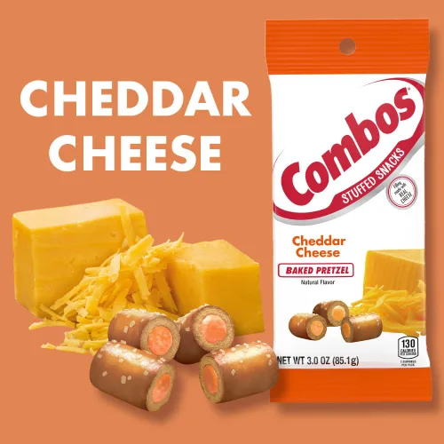 Miniatura 5 de COMBOS Stuffed Snacks Cheddar - Bocadillos de pretzel horneados con queso cheddar, bolsas individuales de pretzels de 3.0 onzas (paquete de 12)