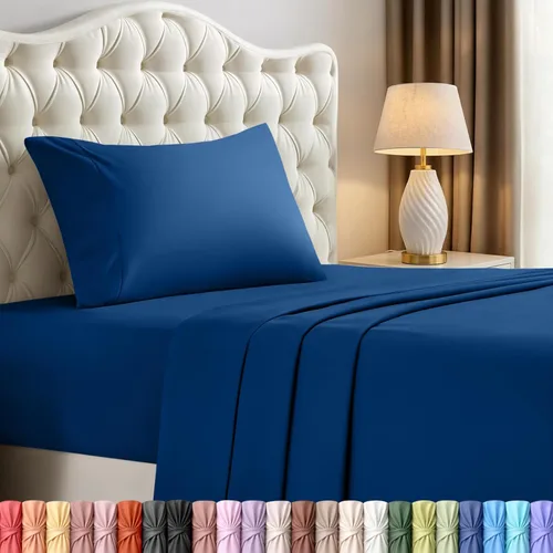 Miniatura 94 de Juego de sábanas King de Utopia Bedding – Juego de 4 sábanas para cama King, microfibra suave y transpirable, incluye 1 sábana bajera, 1 sábana Beige
