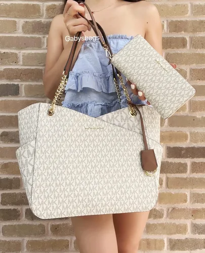Miniatura 4 de Michael Kors JST - Bolso de hombro con cadena grande JST Continental firma marrón
