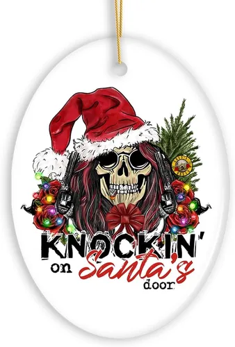 Miniatura 40 de Adornos navideños de moda con temática de cultura pop, películas y música - Huele a espíritu navideño Rock and Roll Adorno (Estrella)