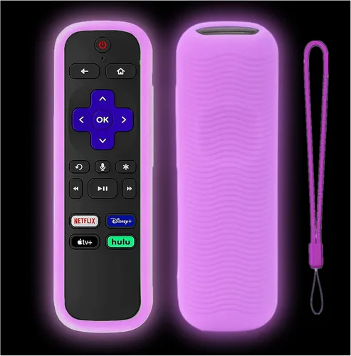 Miniatura 11 de Funda protectora de silicona para control remoto de Roku Funda universal para control remoto Roku de TCL Hisense con rastreador, luz
