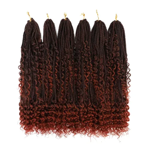 Miniatura 10 de Ayana - Trenzas de ganchillo, bohemias, con extremos rizados Crochet Braids Box. 3 extensiones de cabello sintético de trenzas de ganchillo Goddess