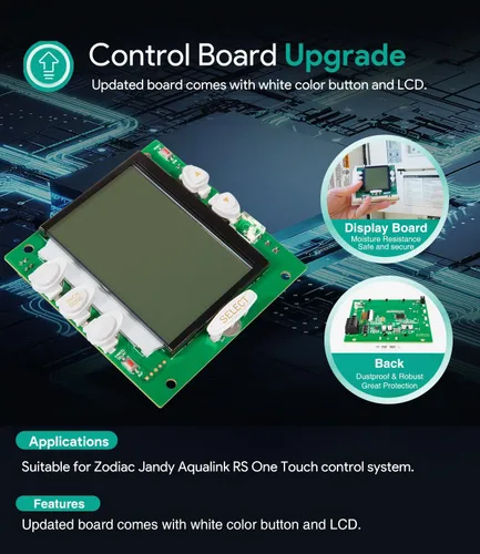 Miniatura 3 de sixcow R0550700 Reemplazo del subconjunto de PCB para el sistema de control Jandy Aqualink RS OneTouch, pieza de repuesto del panel de control