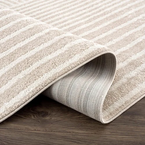 Miniatura 7 de Abani Alfombra para sala de estar, alfombra de área con patrón de arco beige de 4 x 6 pies, suave y duradera, resistente a las manchas y a la Crema