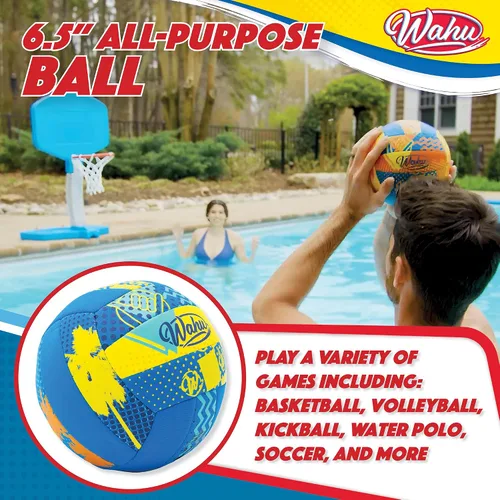 Miniatura 3 de Wahu 100% Waterproof All-Purpose Pool Ball for Beach Volleyball, Soccer, and More, 6.5" Round Water Ball for Beach and Pool Sports