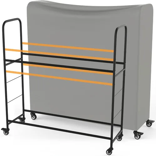 Miniatura 7 de STEELAID Soporte para neumáticos rodante: metal, ajustable, soporte para neumáticos y cubierta protectora, incluye 4 patas ajustables no rodantes