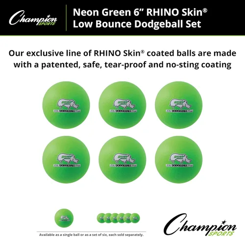 Miniatura 3 de Champion Sports® Rhino Skin® Juego de pelotas de eva de bajo rebote y unidades individuales para patio de juegos, educación física, patio trasero