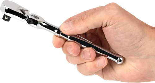 Miniatura 6 de TEKTON Trinquete de transmisión de 3/8 pulgadas x 6 pulgadas con cabezal flexible de liberación no rápida de cuerpo pequeño SRH21506