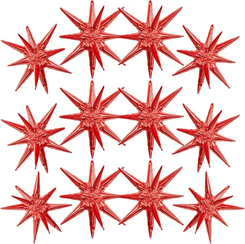 Miniatura 12 de Globos de aluminio con forma de estrella negra, 6 unidades, globo de explosión de estrella, globo de 22 pulgadas, globos grandes de Mylar