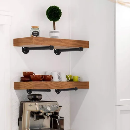 Miniatura 7 de Acrux7 Paquete de 6 percheros de 10 pulgadas para montaje en la pared, barra de ropa industrial de tubería industrial, colgador de metal rústico