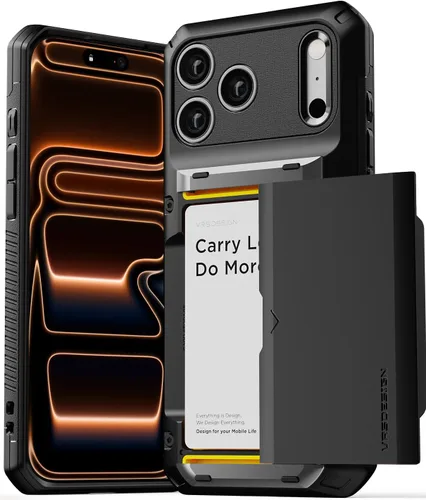Miniatura 42 de VRS DESIGN Damda Glide Pro - Funda para iPhone 13 Pro, resistente funda semiautomática [4 tarjetas] con soporte para ranura para tarjetas compatible