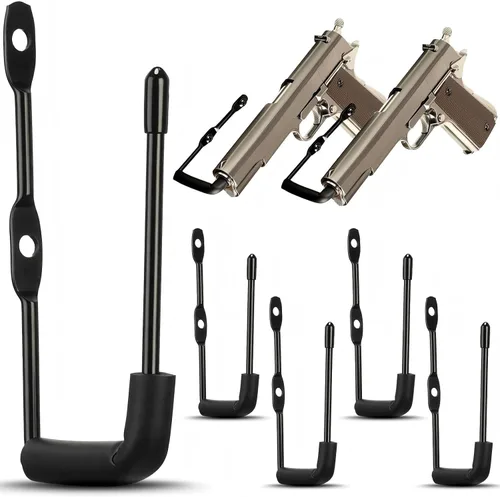 Miniatura 23 de Yaocom 10 piezas de soporte de exhibición de pistola para pistolas de interior para pistolas para pistolas para cajas fuertes, armarios y veteranos